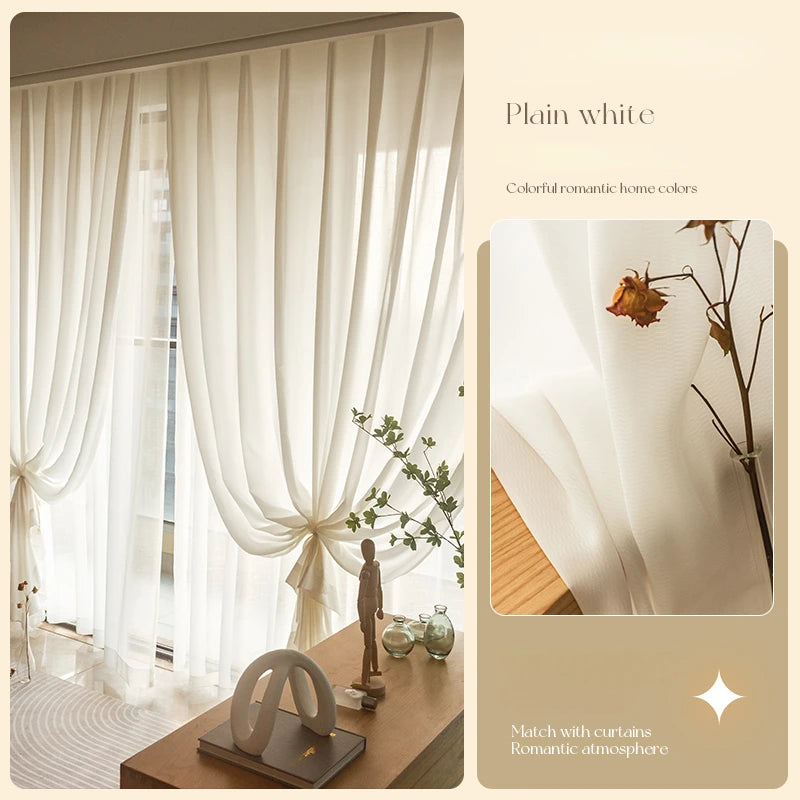 Rideau minimaliste translucide isolant pour salon ou chambre - vue 7 sur 9