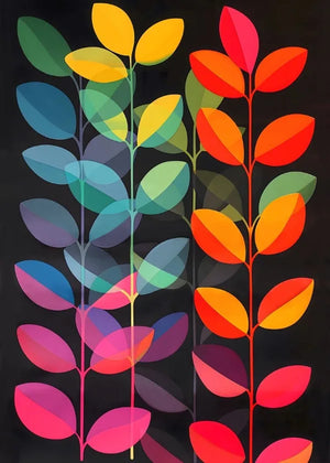 Decorative abstract painting for aesthetic wall art