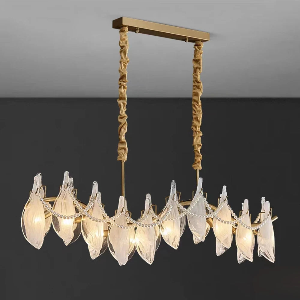lustre créatif postmoderne en verre dépoli suspendu - vue 4 sur 10