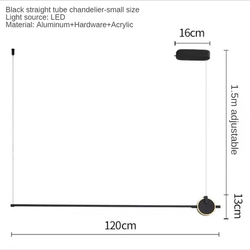 lustre minimaliste moderne en ligne droite pour bureau design - vue 9 sur 8