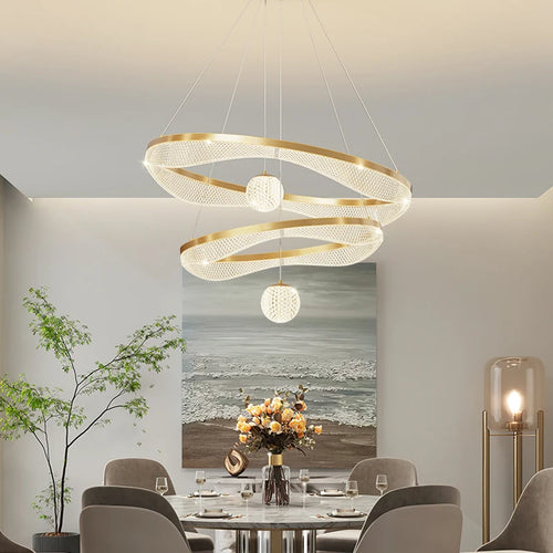 suspension moderne à led pour éclairage intérieur élégant - vue 6 sur 22