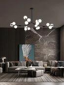 lustre moderne led créatif branche d'arbre moléculaire décorative
