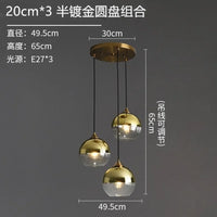 lustre nordique en verre fumé suspension simple luxe