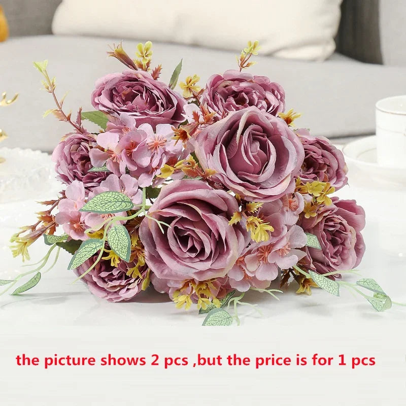 bouquet de fleurs artificielles pour décoration intérieure élégante - vue 11 sur 12