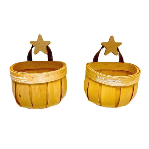 Kitchen Organizer Basket for Ginger Garlic and Onion Storage, Wall Hanging, Cute Small Basket, Storage Box - vue 6 sur 9
