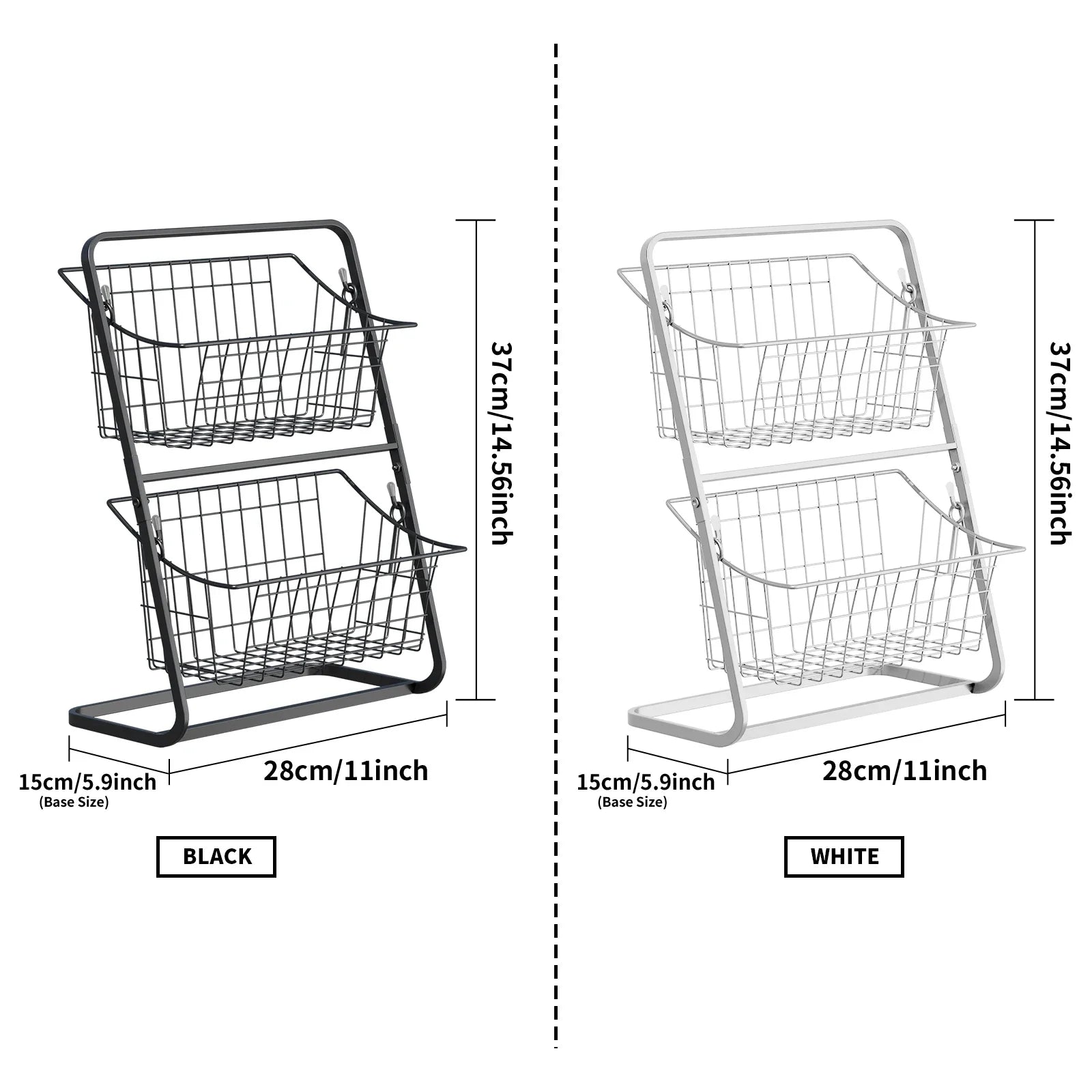 Fruit basket,,vegetable basket,Kitchen countertop storage basket,Wire removable storage rack,Spices and snack racks - vue 3 sur 8