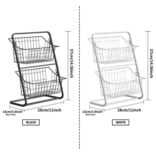 Fruit basket,,vegetable basket,Kitchen countertop storage basket,Wire removable storage rack,Spices and snack racks - vue 4 sur 8