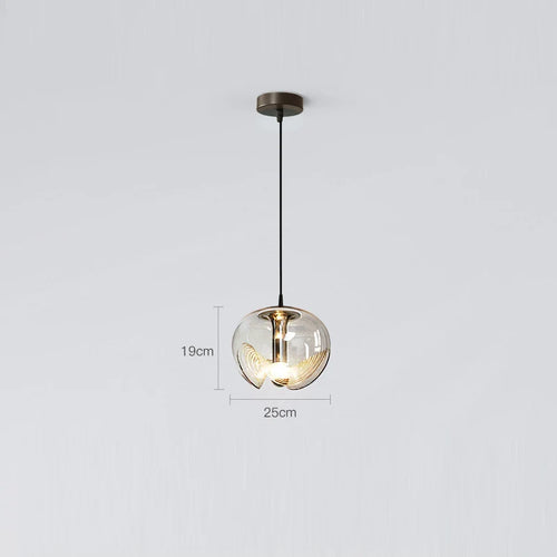 suspension ronde en verre pour restaurant bar et cuisine - vue 11 sur 15