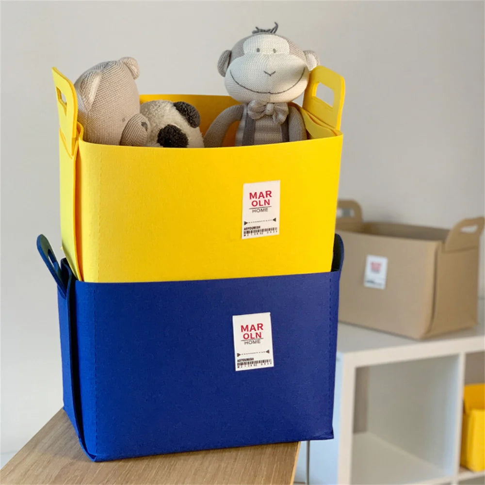 boîte de rangement pliable en feutre pour décoration et camping - vue 3 sur 5