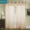 Rideau moderne a rayures translucide pour salon chambre