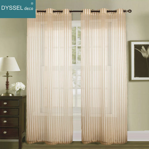 Rideau moderne a rayures translucide pour salon chambre