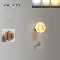 Chambre d'enfants lune applique moderne minimaliste créatif astronaute plein cuivre dessin animé garçon chambre chevet fond applique murale