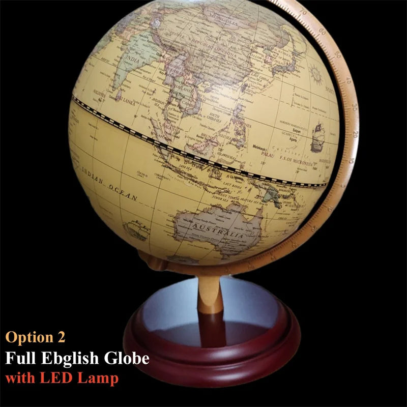 globe terrestre imprimé en hd avec lampe led artisanale 360 degrés - vue 10 sur 10