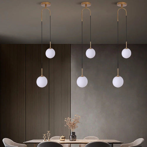 Nordique PENDENTIF LED Lumières Chambre Chevet Restaurant Bar Simple Salon Fond Mur Créatif Bar Décor Suspension - vue 7 sur 9