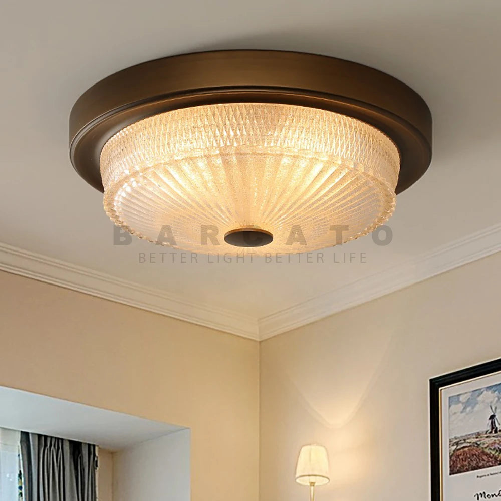 plafonnier Style américain LED créatif couloir allée blanc verre dépoli abat-jour lanternes décoration de la maison - vue 4 sur 8