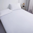 White Solid color Waterproof Polyester Bed Fitted Sheet Mattress Cover Sabana,(no pillowcas)90/120/150/160/180/200/220,7 size