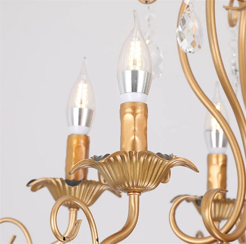 lustre industriel rétro en fer forgé pour bar restaurant - vue 7 sur 6