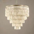 lustre rétro en coquillage pour décoration intérieure élégante