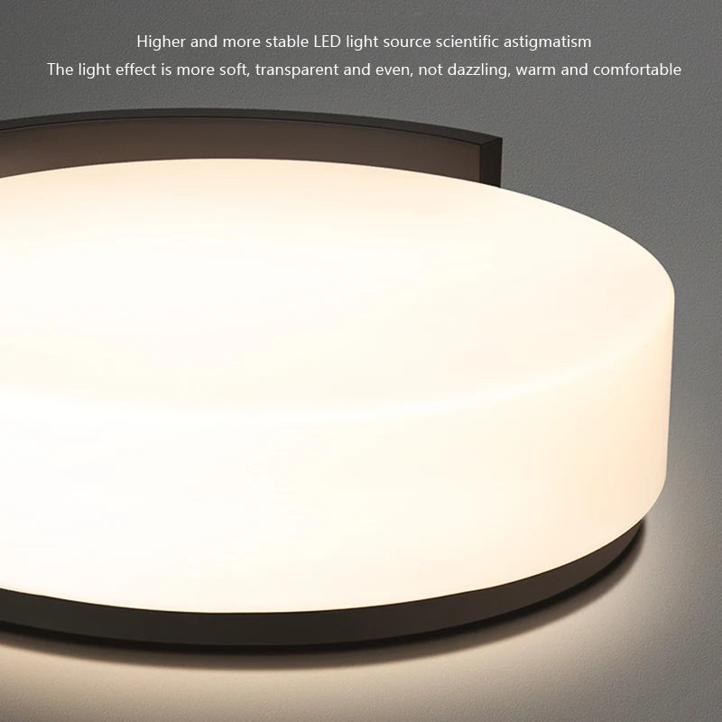 plafond moderne à leds simple décoratif lumière loft lampe ronde - vue 6 sur 10