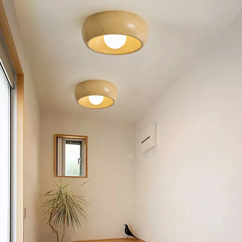 plafonnier à led style wabi-sabi nordique rétro créatif - vue 7 sur 8