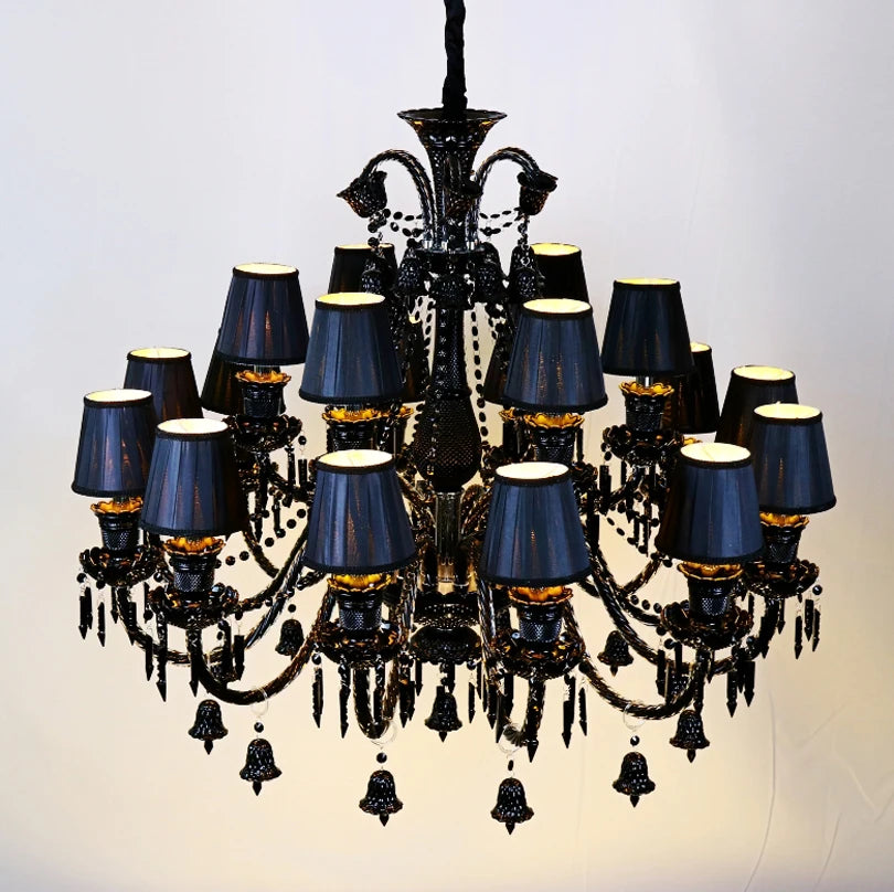 lustre en cristal à 44 bras pour hôtel et centre commercial - vue 4 sur 12