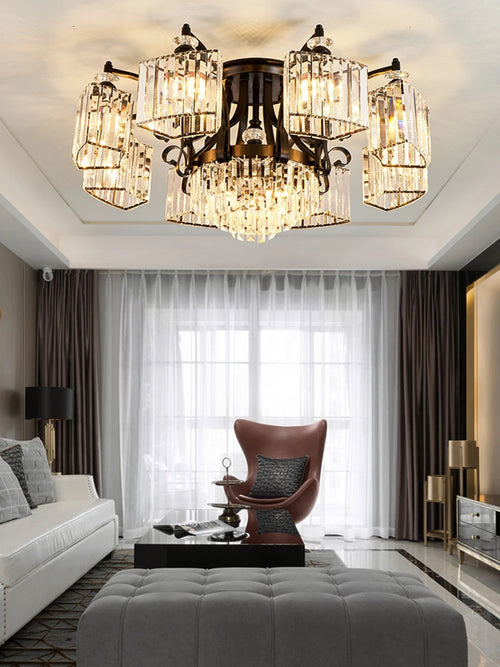 lustre rond à led intensité variable luxe 2022 - vue 7 sur 16