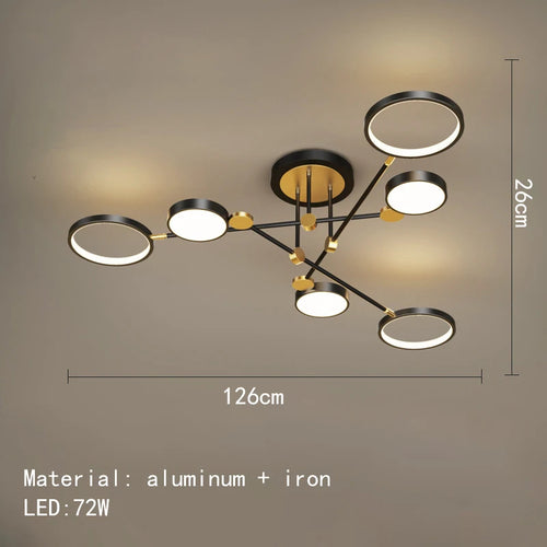 Minimalist LED ceiling light with 3 colour temperatures decorative indoor fixture - vue 13 sur 30