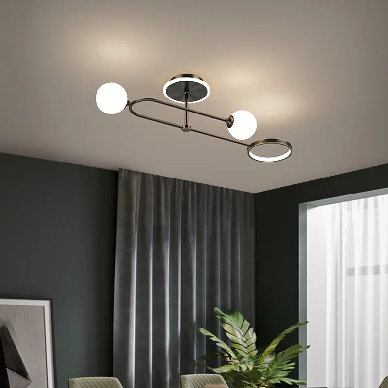 lustre moderne en verre blanc design élégant pour intérieur contemporain - vue 5 sur 12