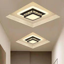 Plafonniers en cristal modernes lampe à LED pour salon chambre étude blanc noir Surface montée éclairage décoration lustre