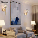 applique murale en verre boule éclairage led design nordique moderne