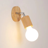 Plafonnier avec spots Projecteur de style nordique LED couloir salle à manger japonais en bois massif