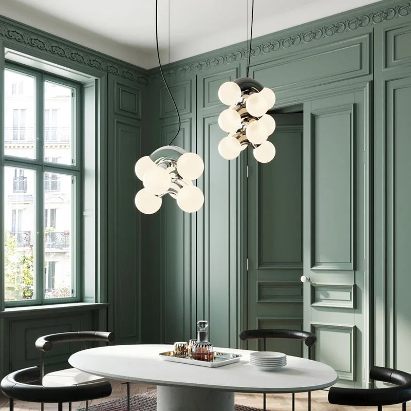 suspension nordique ballon luminaire design pour décoration intérieure - vue 3 sur 12