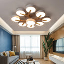 Nordic macaron chandelier modern minimalist wood decoration