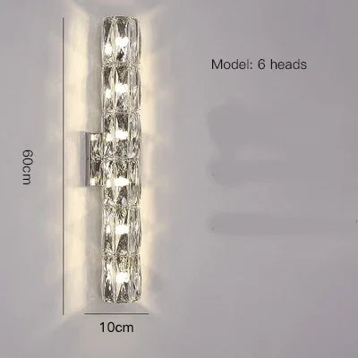 applique murale moderne en cristal pour décoration intérieure élégante - vue 8 sur 14