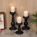 bougeoir en fer noir style nordique pour décoration et mariage