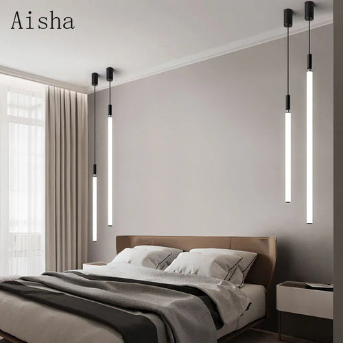 Minimalist nordic design LED pendant light for decorative interiors - vue 3 sur 11