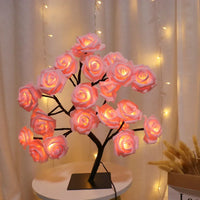 lampe de table led arbre cerisier cristal veilleuse nordique
