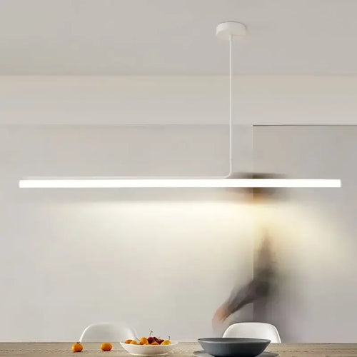 Sandyha nordic minimalist long strip pendant light for living room, dining room, kitchen island - vue 3 sur 8