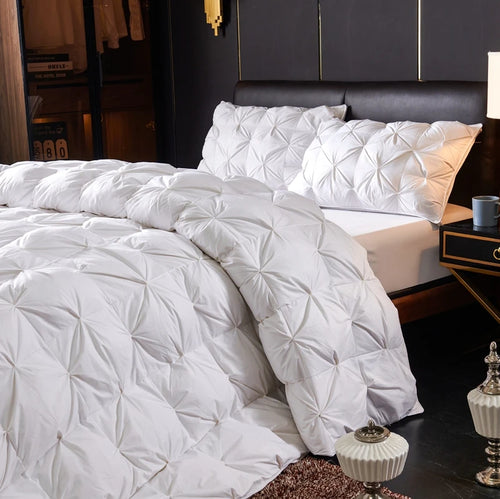 3D Bread White Goose Down Filler Comforter King Queen Size Duvet Insert, 100% Cotton Cover, All Seasons Quilt Thicken Blanket - vue 7 sur 11