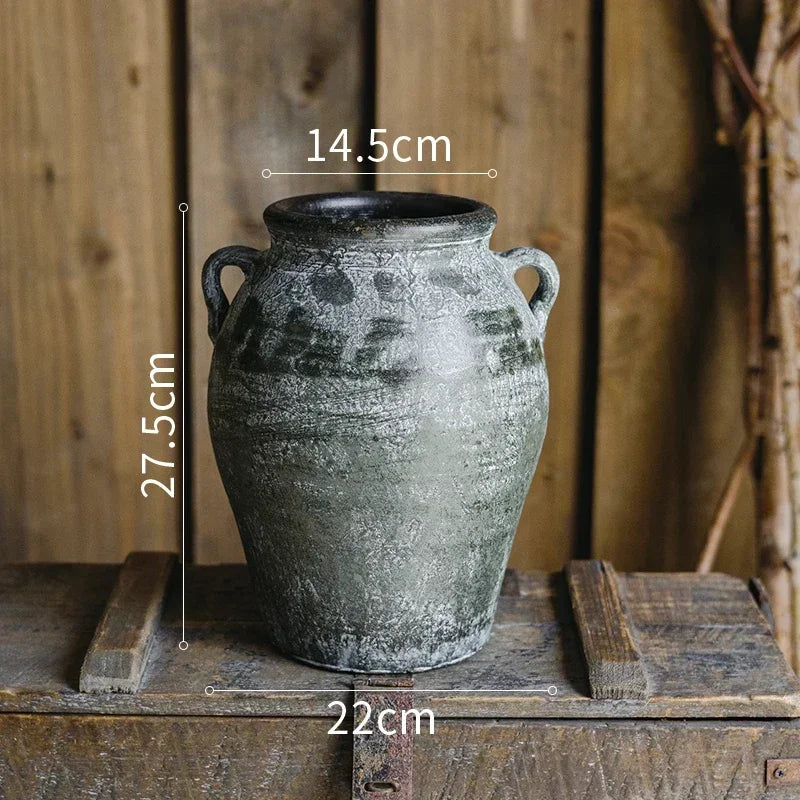 jardinières en poterie rustiques pour décoration intérieure et extérieure