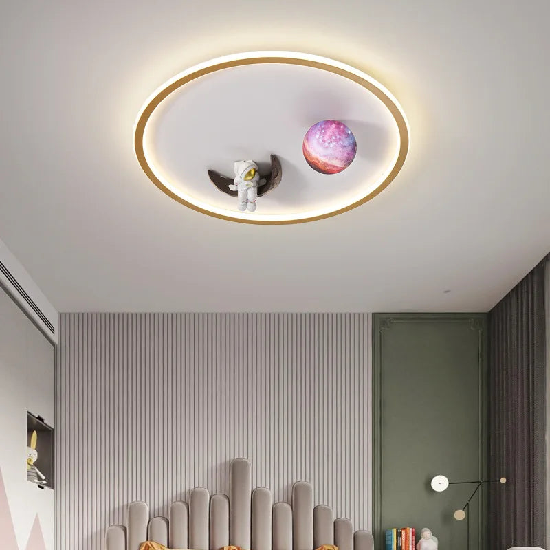 SANDYHA moderne espace planète plafonnier lampe de dessin animé chambre d'enfants Lampa Sufitowa Techo Plafonnier lampara Colgantes Para - vue 4 sur 16