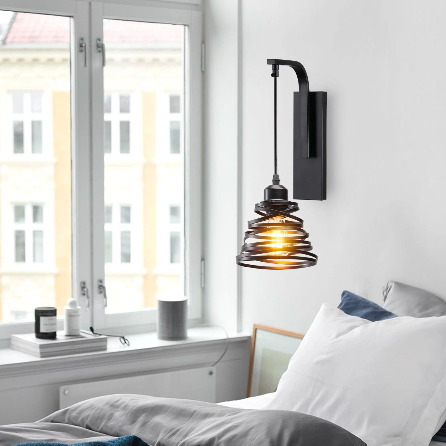 Vintage rétro industriel fer applique E27 moderne nordique intérieur applique murale luminaire pour la décoration intérieure chevet chambre Lighti