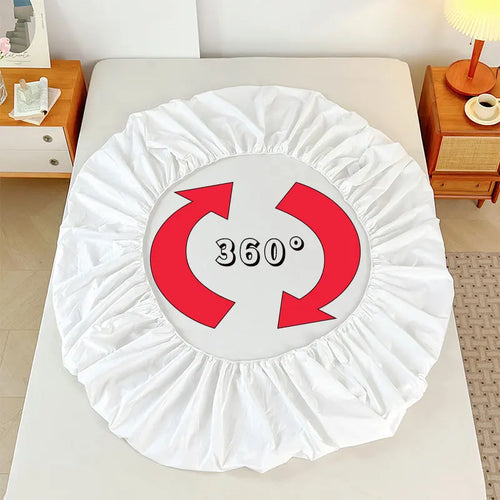1PC Plain Color Waterproof Mattress Cover,Polyester Material, Thin Breathable,Bedroom，Four Seasons Apply - vue 3 sur 13