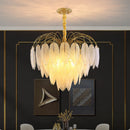 lustre led nordique plume verre décoration luminaires suspendus