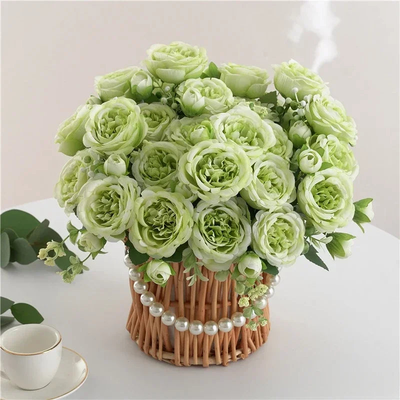 bouquet de pivoines artificielles pour décoration florale intérieure - vue 7 sur 17