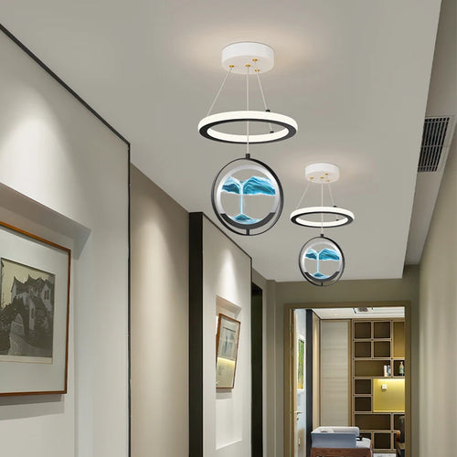 Modern minimalist Nordic chandelier moving sands effect