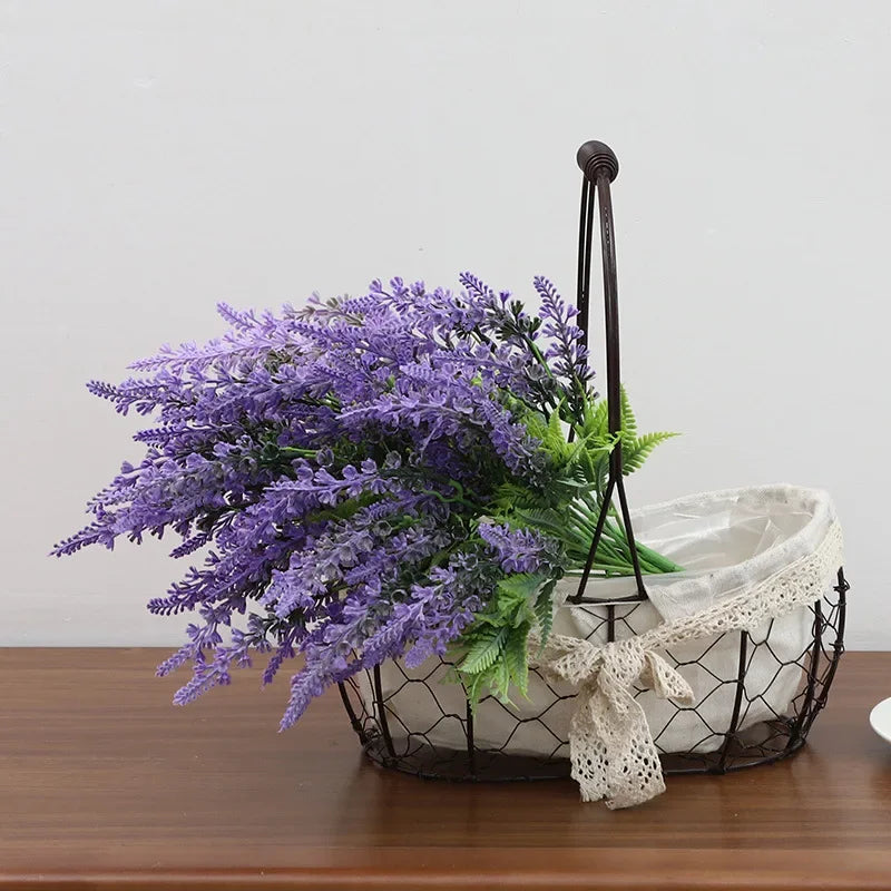 lot de 5 fleurs artificielles lavande pour décoration de jardin - vue 2 sur 6