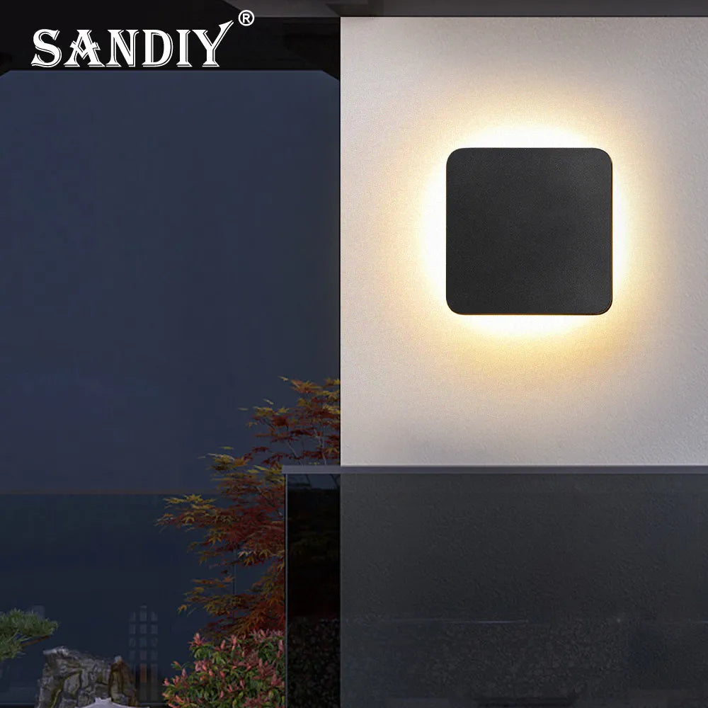applique extérieure sandiy étanche forme éclipse simple - vue 3 sur 8
