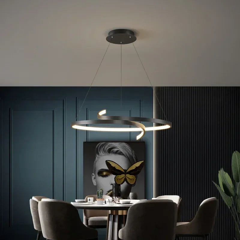 suspension moderne led pour éclairage intérieur et décoration - vue 5 sur 11