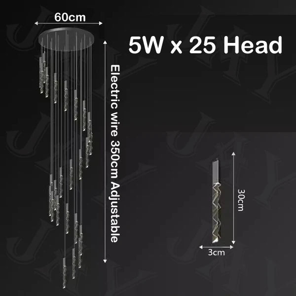 lustre en cristal de luxe à led pour un éclairage élégant